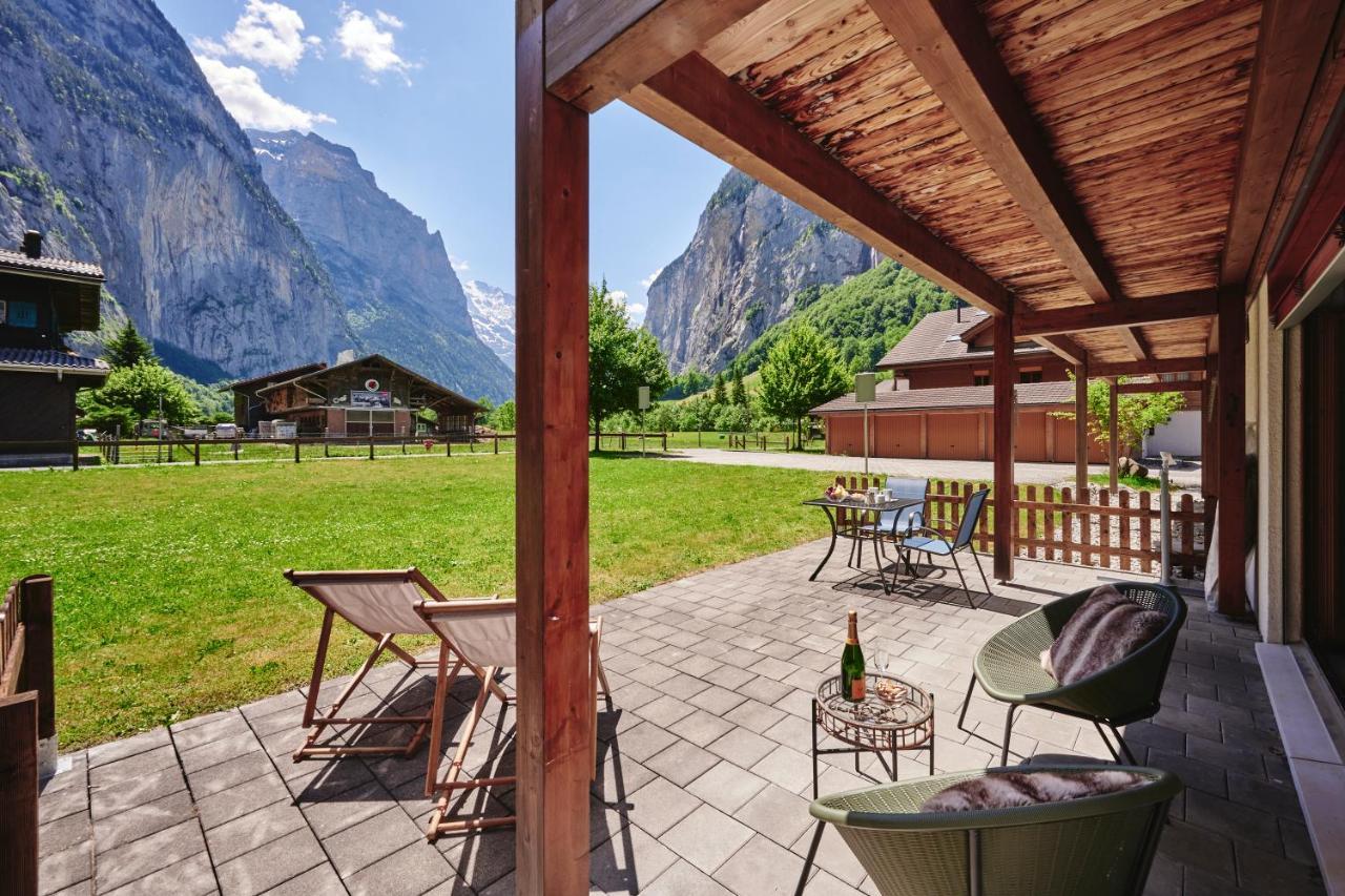 Apartment Truemmelbach, Comfortabl & Cozy, Private Terrace With Best Views Lauterbrunnen Exteriör bild