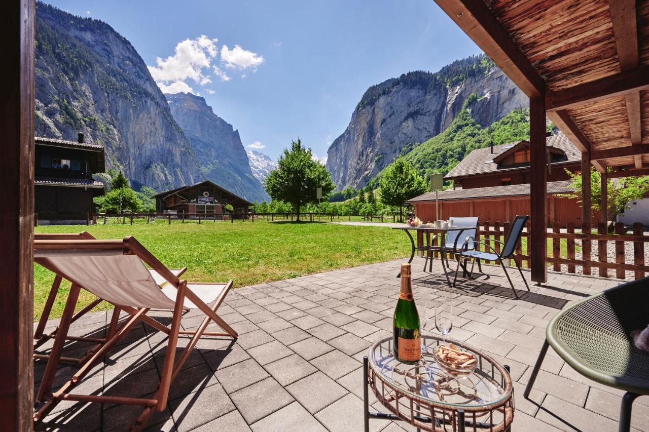 Apartment Truemmelbach, Comfortabl & Cozy, Private Terrace With Best Views Lauterbrunnen Exteriör bild